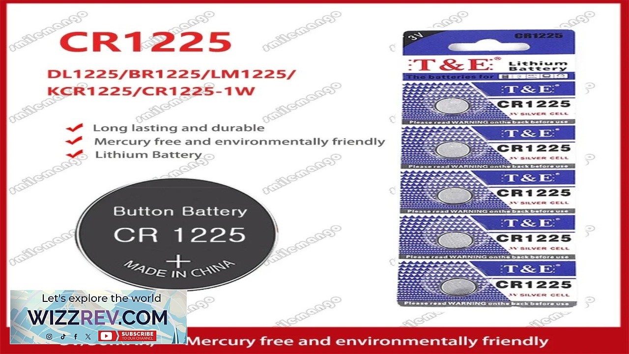 2PCS 50PCS 3V CR1225 Lithium Button Battery BR1225 LM1225 DL1225 CR 1225 ER1225GP