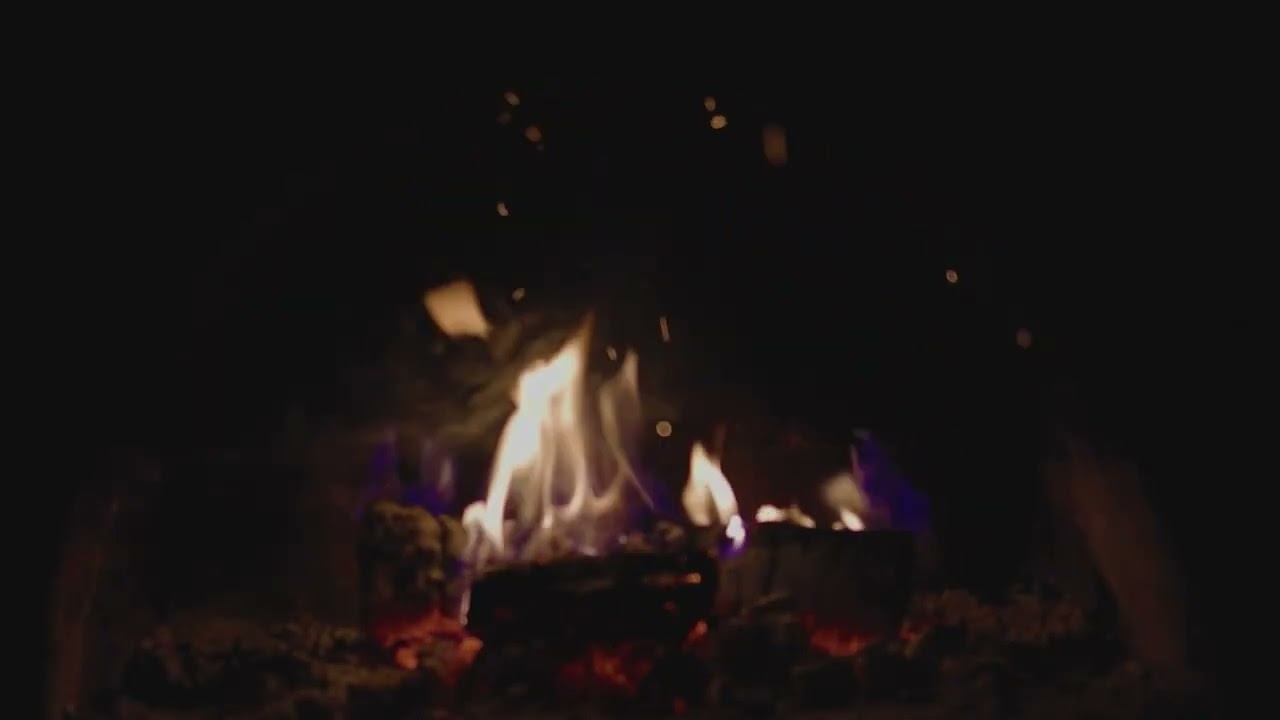 🔥 Fireplace for Peaceful Focus 8h | Black Screen Crackling Fire for Work, Meditation & Restful Sleep