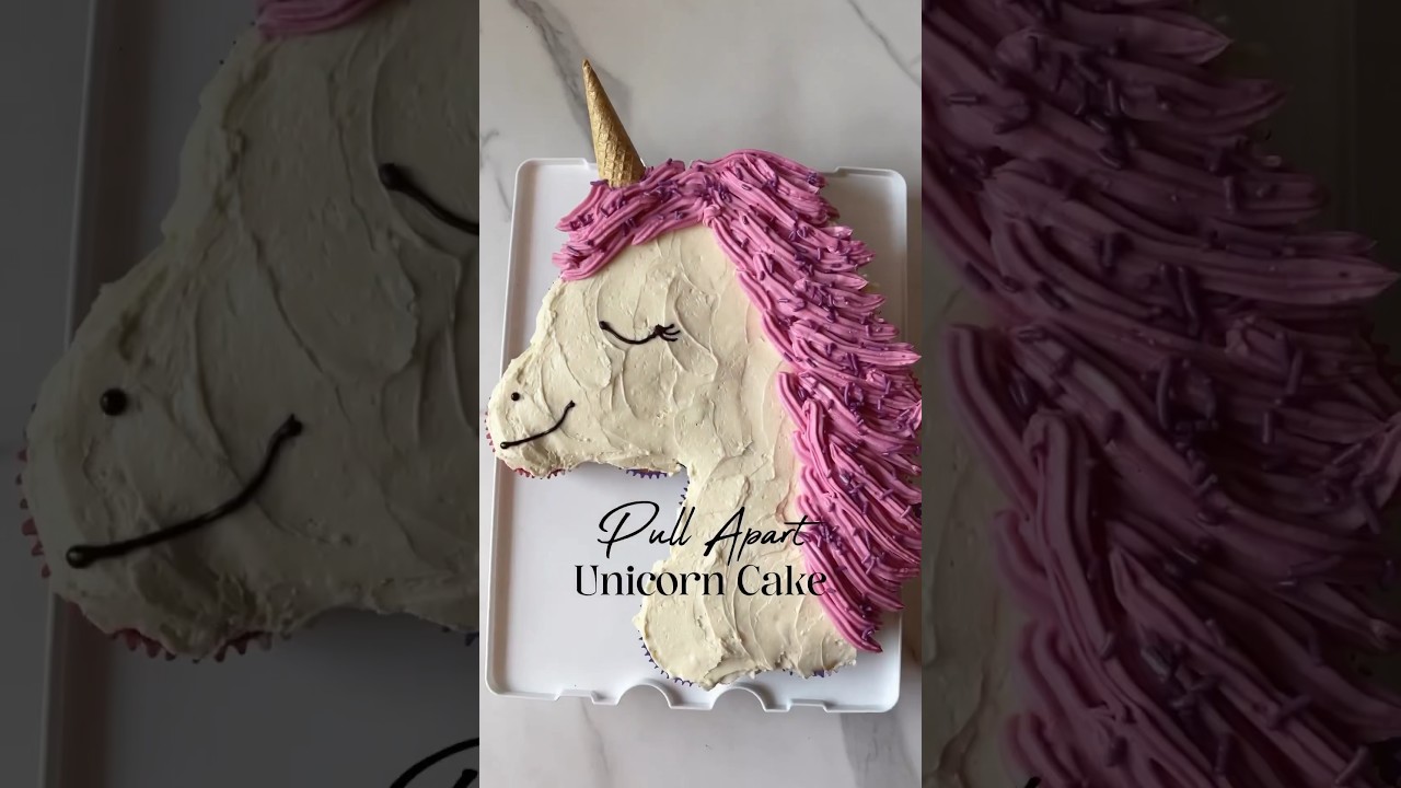 Fun Birthday Cake | Unicorn Pull-Apart Cake #birthdaycake #kidsbirthday #unicorncake #unicornparty