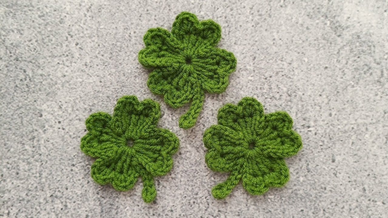 🍀 DIY 🍀 Clover Crochet Bag Charm - Gantungan Tas Semanggi Rajut