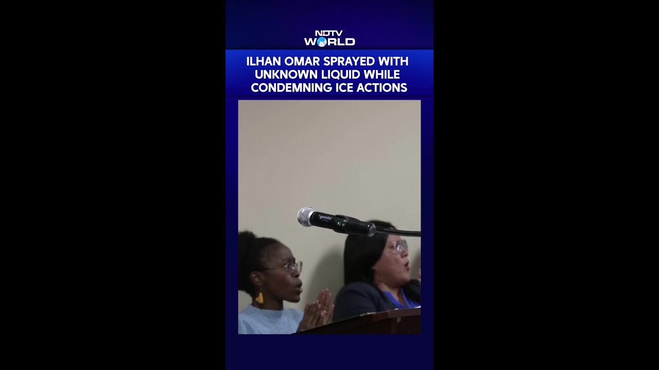 Ilhan Omar Sprayed With Unknown Liquid While Condemning ICE Actions