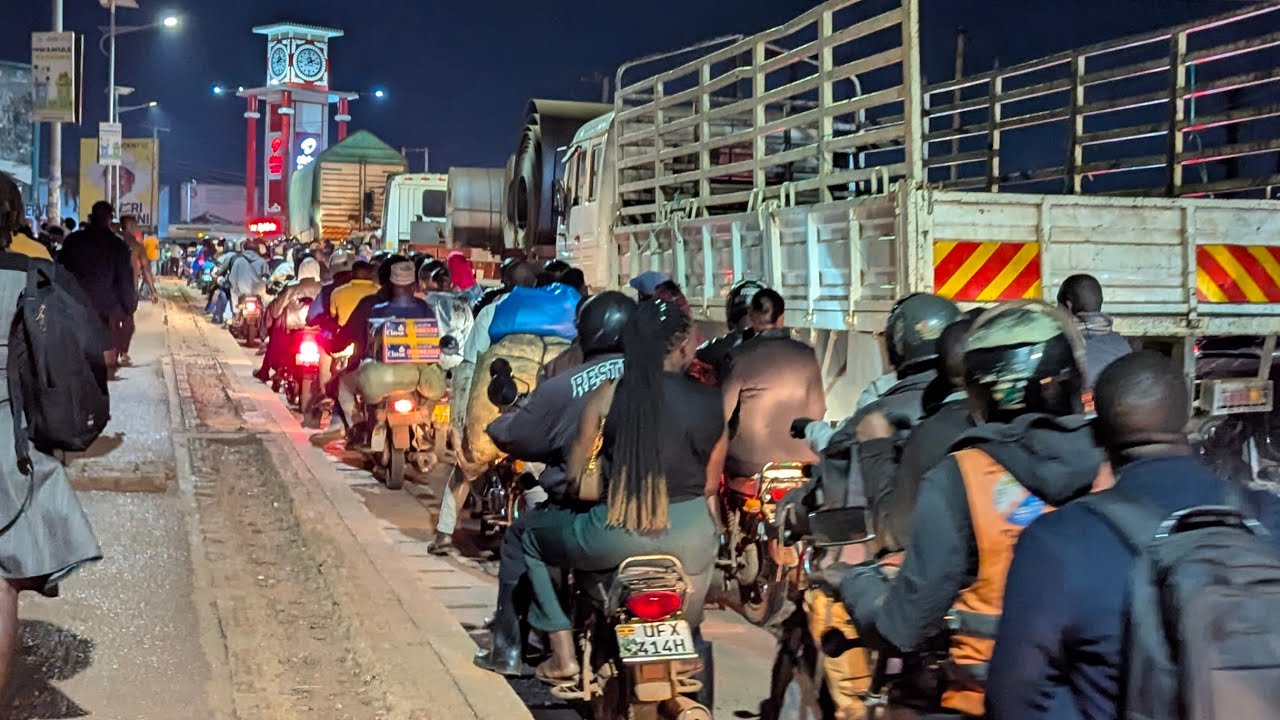 Kampala City Streets In the Night 