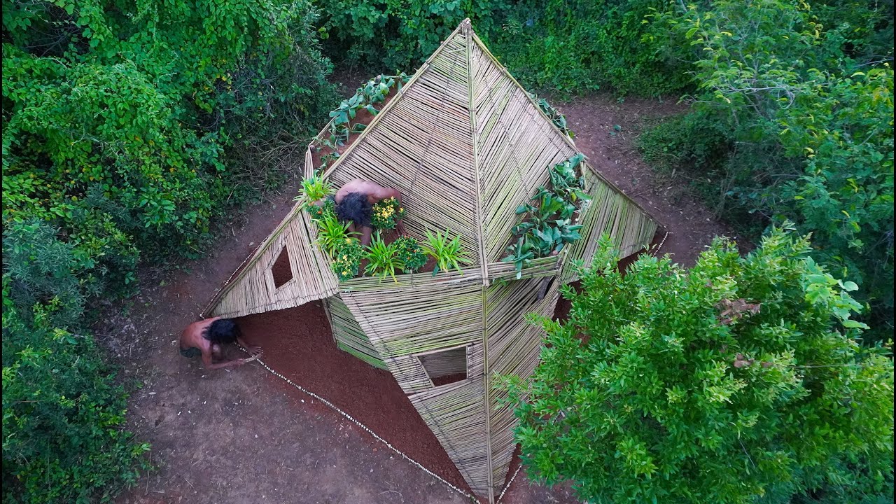 Build The Most Beautiful Pyramid House By Wood