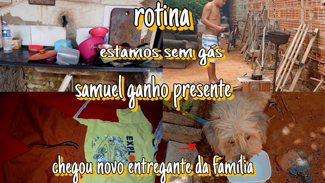 ROTINA ESTAMOS SEM GÁS SAMUEL GANHO PRESENTE TEMOS NOVO ENTREGANTE DA FAMÍLIA 😍