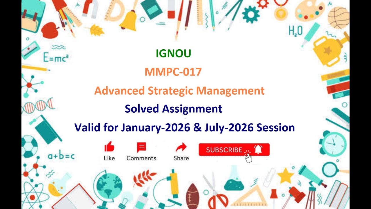 MMPC 017 SOLVED ASSIGNMENT | MMPC 017 IGNOU Solved Assignment Jan 2026 & July 2026 | IGNOU