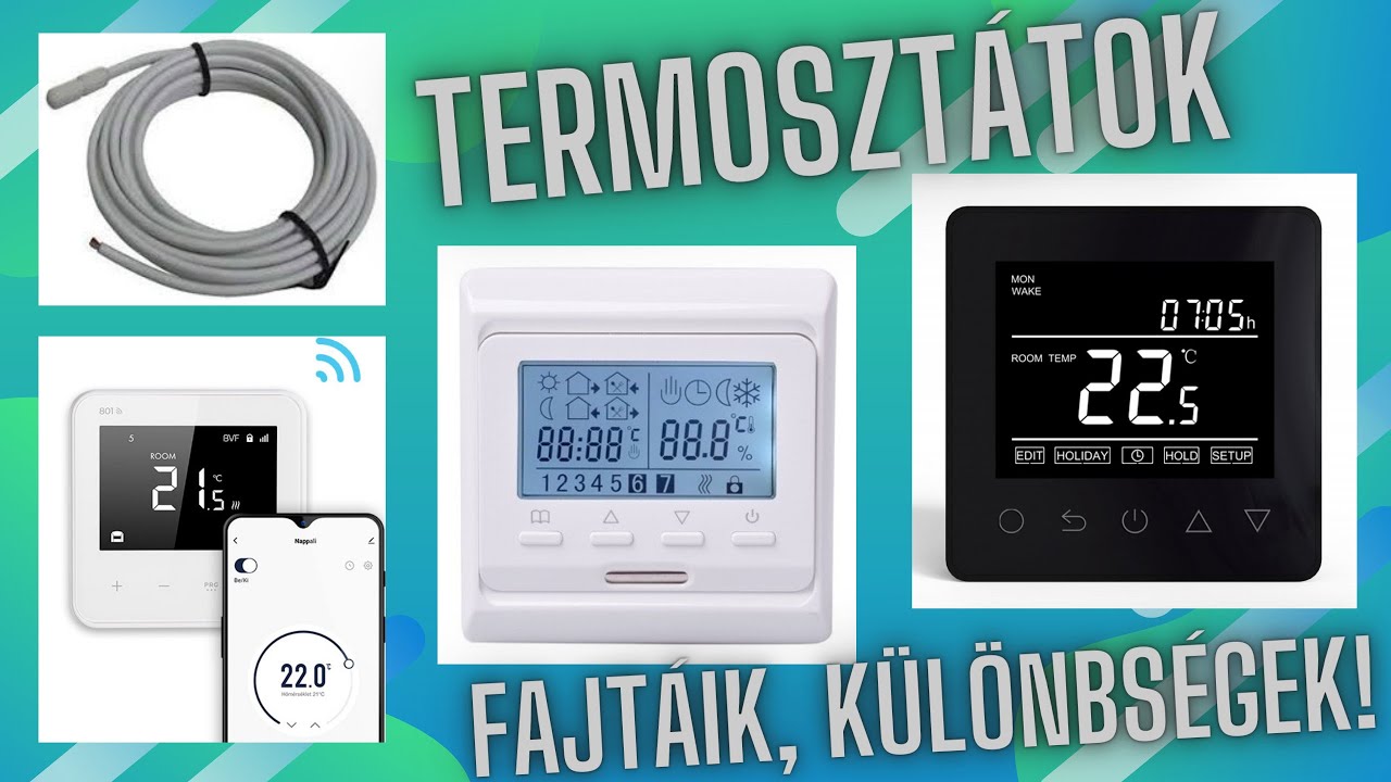 Termosztátok elektromos fűtéshez I Fűtőszőnyegekhez, Infrapaneles rendszerhez