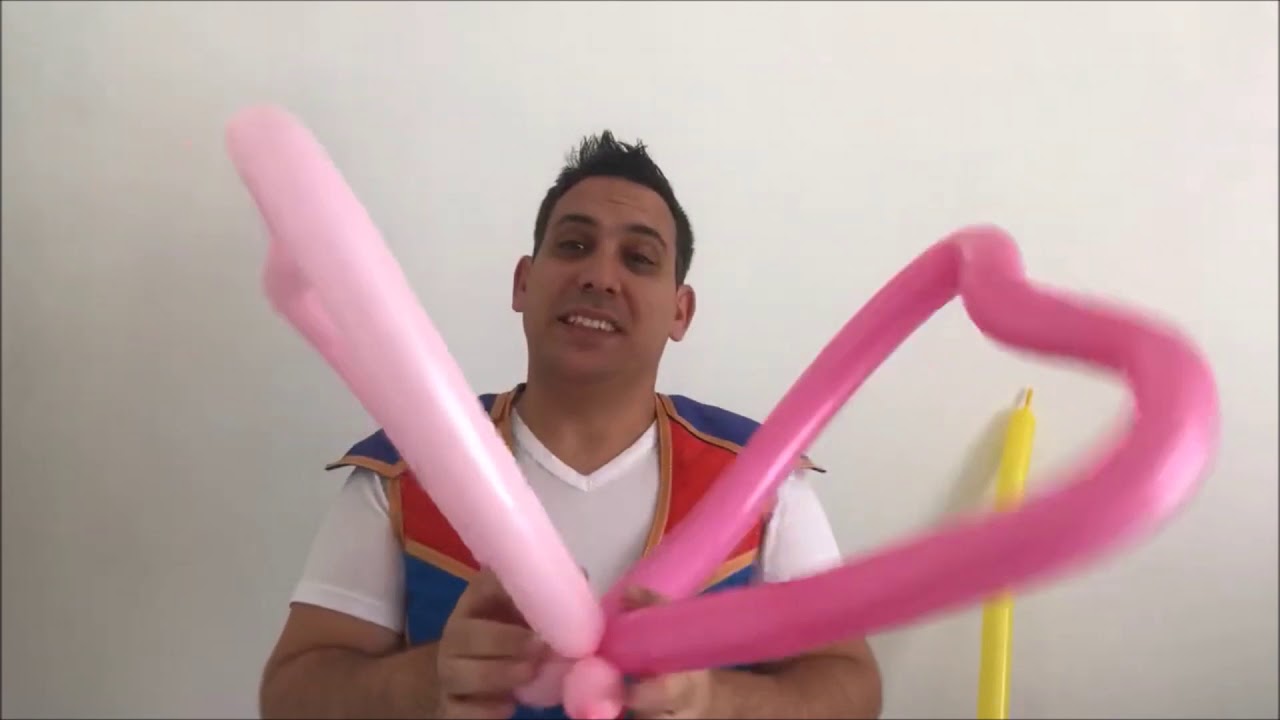אמן הבלונים אלוני בלוני מלמד איך עושים צורות עם בלונים  שיעור מספר 16   פרפר