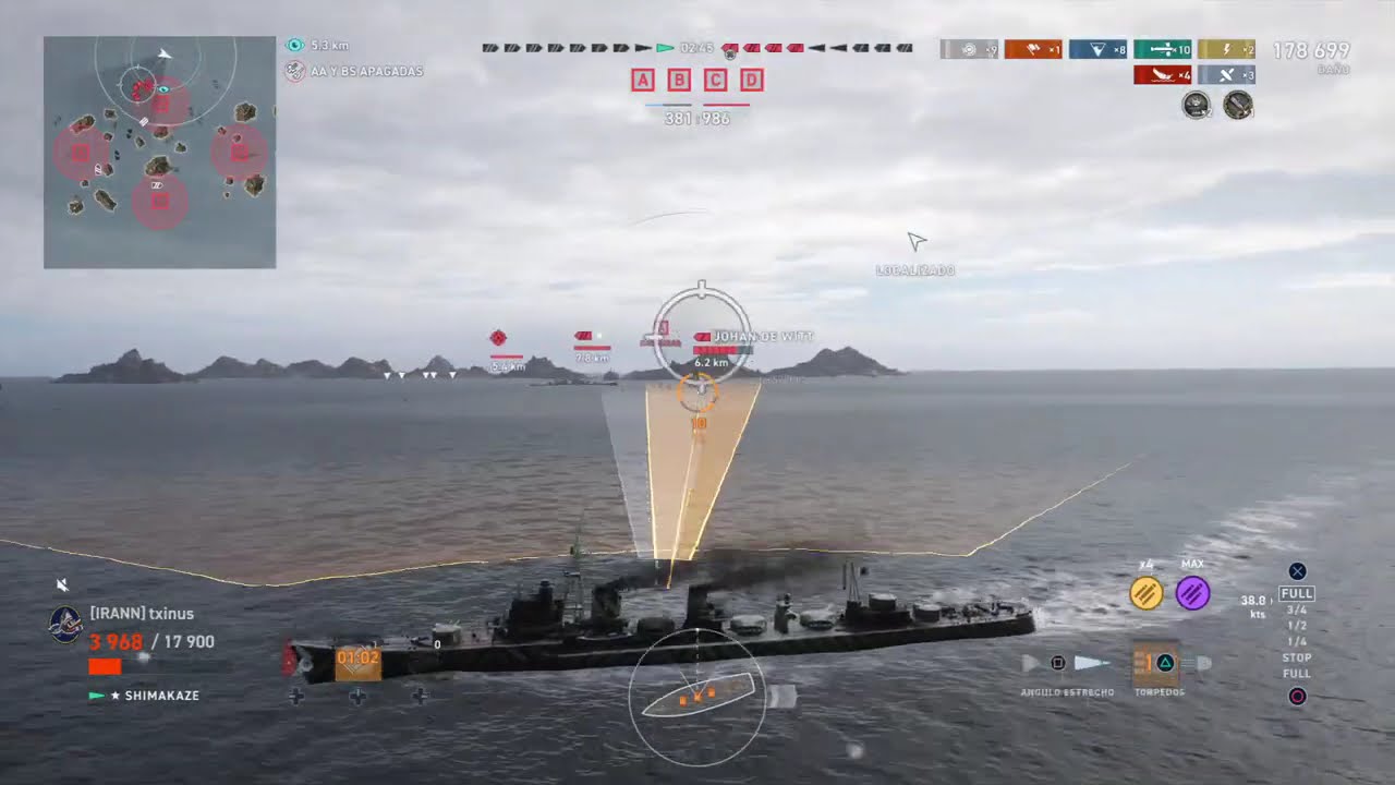 SHIMAKAZE 4 KILLS 178K DMG  World of Warships: Legends