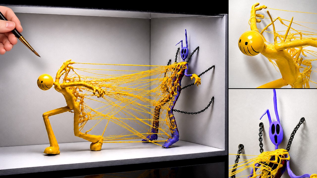 Making THE AMAZING DIGITAL CIRCUS : Fully Peeled Jax Escapes His Skin! Sculptures Diorama Timelapse