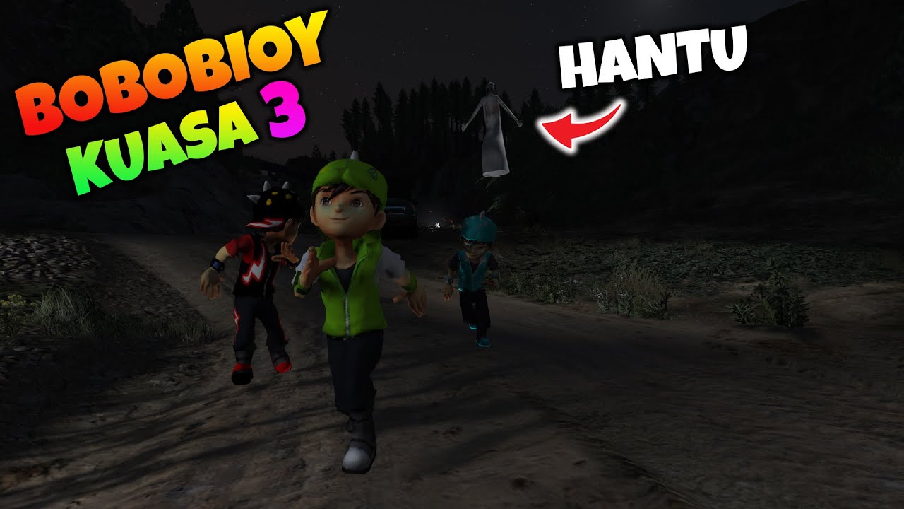 BOBOIBOY KUASA 3 KETAKUTAN DI KEJAR HANTU KUNTILANAK - GTA 5 MOD