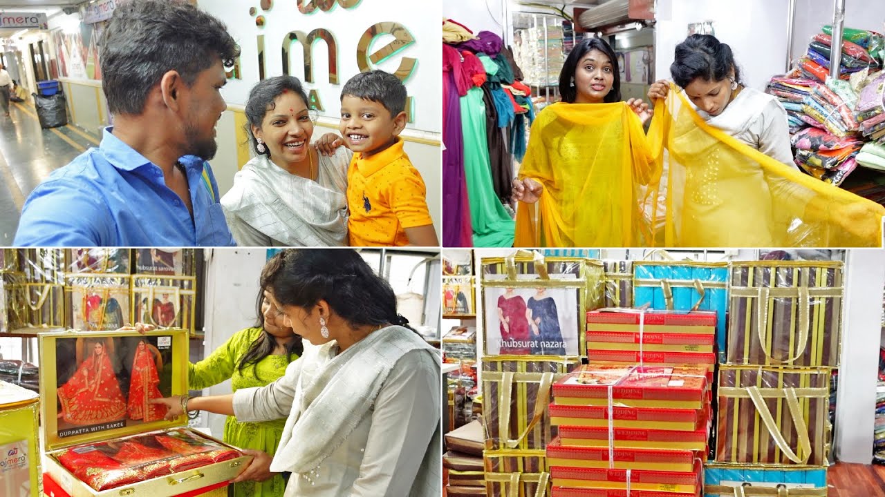 Marriage -க்கு பல்க்கா Saree Shopping in சூரத் 🤣| Ajmera Fashion | Vinoth Seetha
