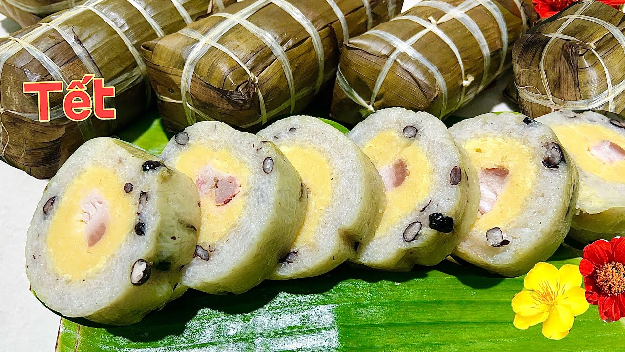 BÁNH TÉT- Cách gói Bánh Tét Đậu Thịt cấp tốc đúng vị ngon truyền thống - Meat sticky rice cake