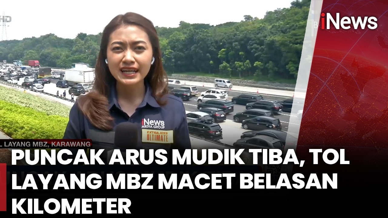 Puncak Arus Mudik Tiba, Tol Layang MBZ Macet Belasan Kilometer | iNews Terkini 19/3