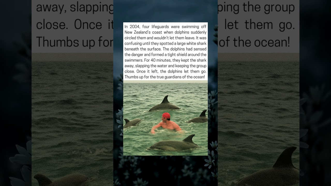 Dolphins Save Swimmers From White Shark