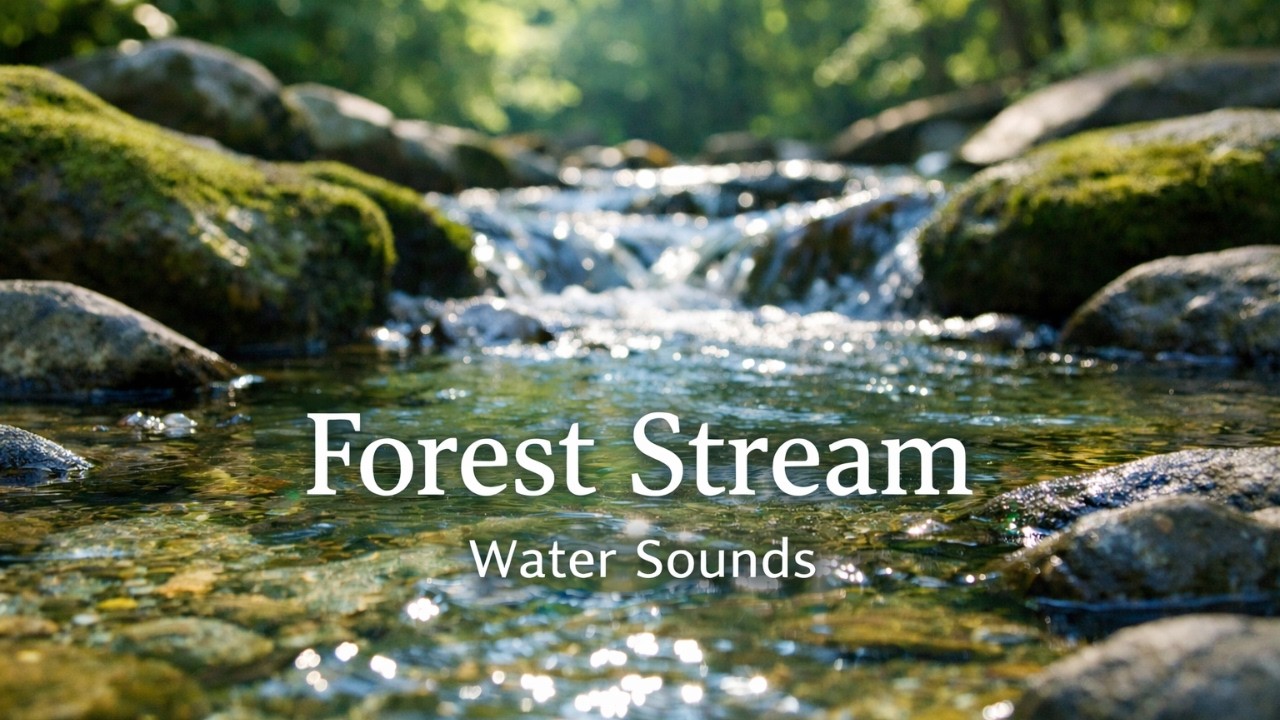 Forest Stream – 1 Hour Relaxing Water Sounds | Nature Ambience for Sleep & Study
