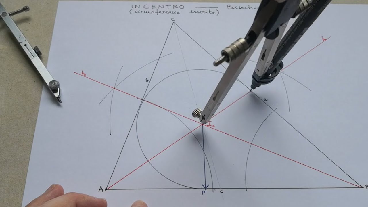 3ESO Triángulos 02 - Incentro y bisectrices - Dibujo Técnico