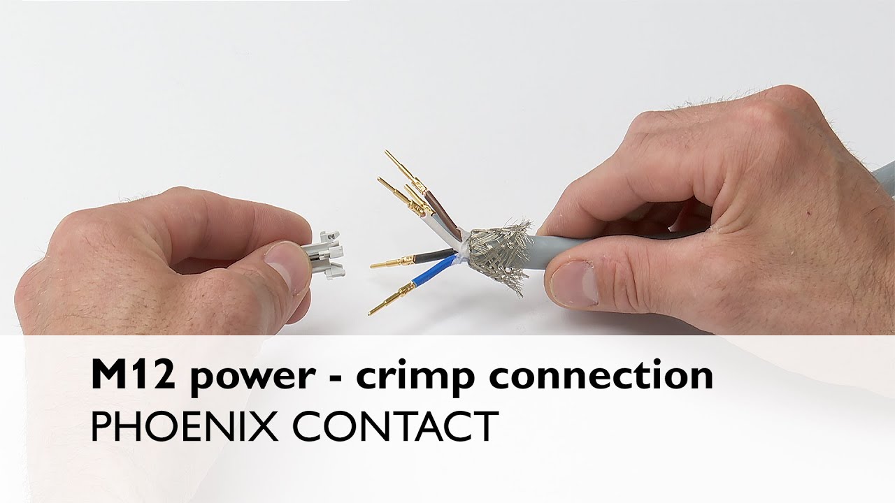 Shielded M12 power connectors with crimp connection - Hardware tutorial of assembly