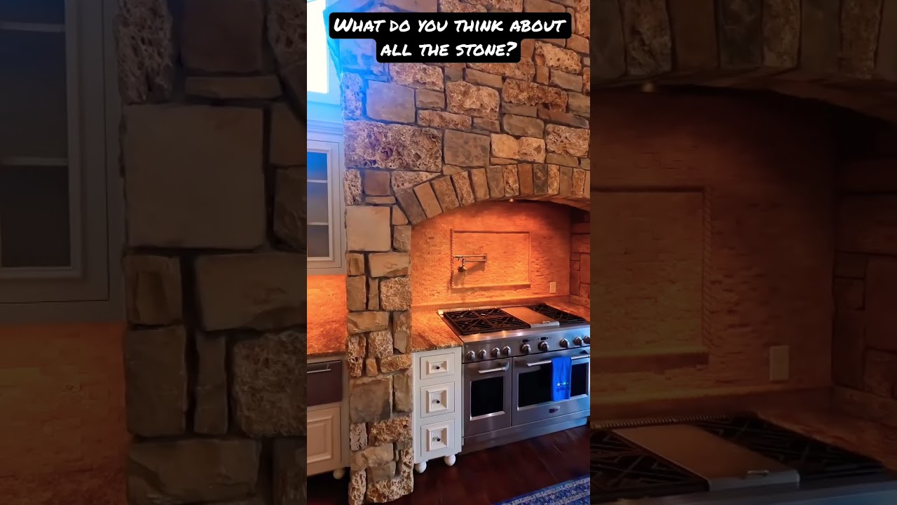 Stonework inside $2.69 Million River Home | New Braunfels TX