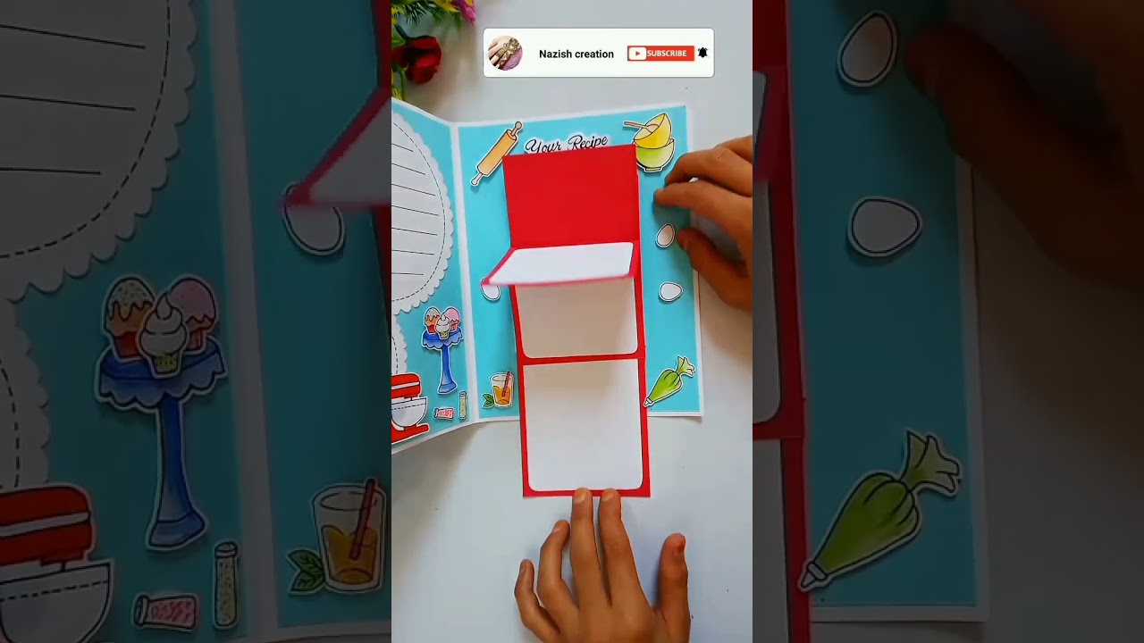 easy and beautiful menu card design ll #papercraft ll #shorts