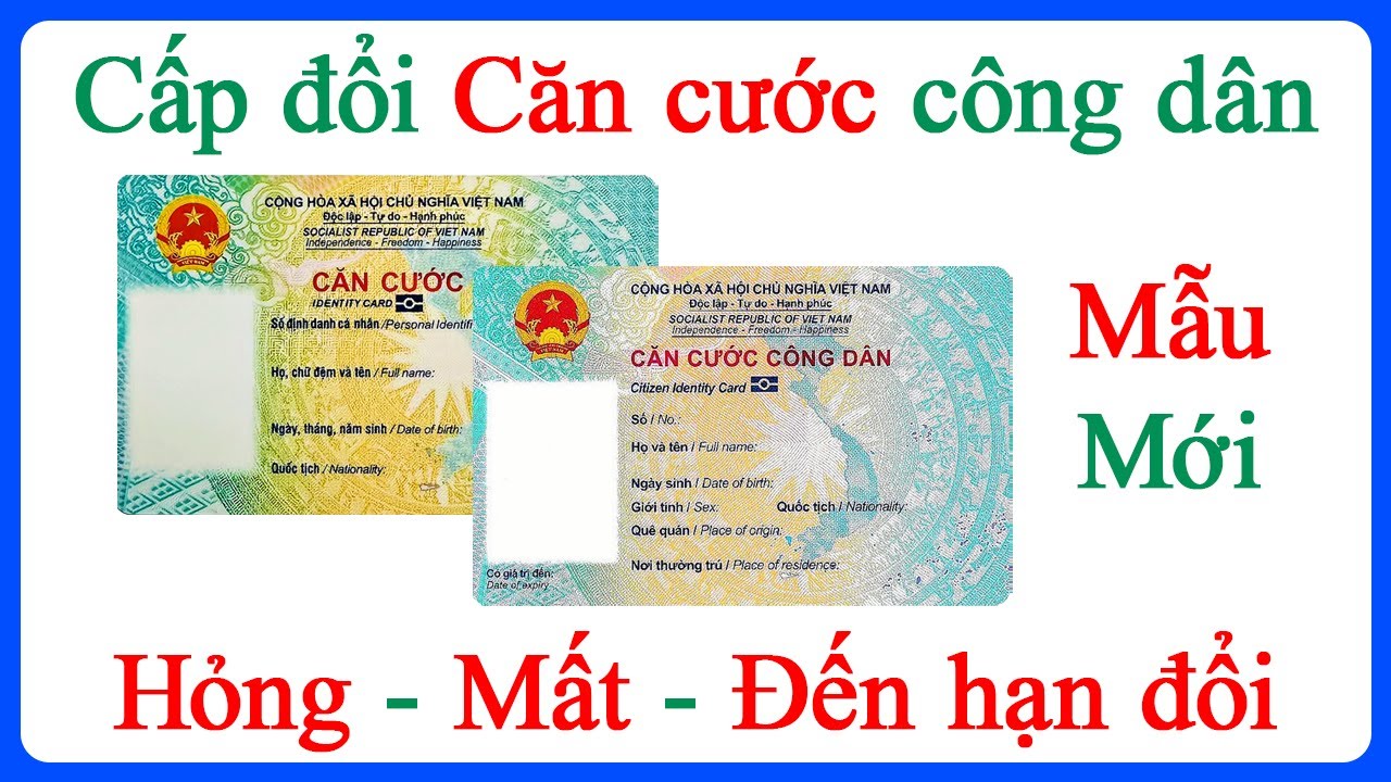 Cách làm thủ tục Cấp đổi thẻ Căn cước CCCD khi hỏng mất hết hạn Online