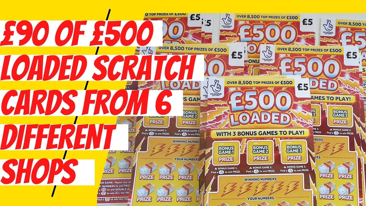 Lots of scratch cards. &pound;90 of &pound;500 Loaded Scratch Tickets to be exact from 6 different shops