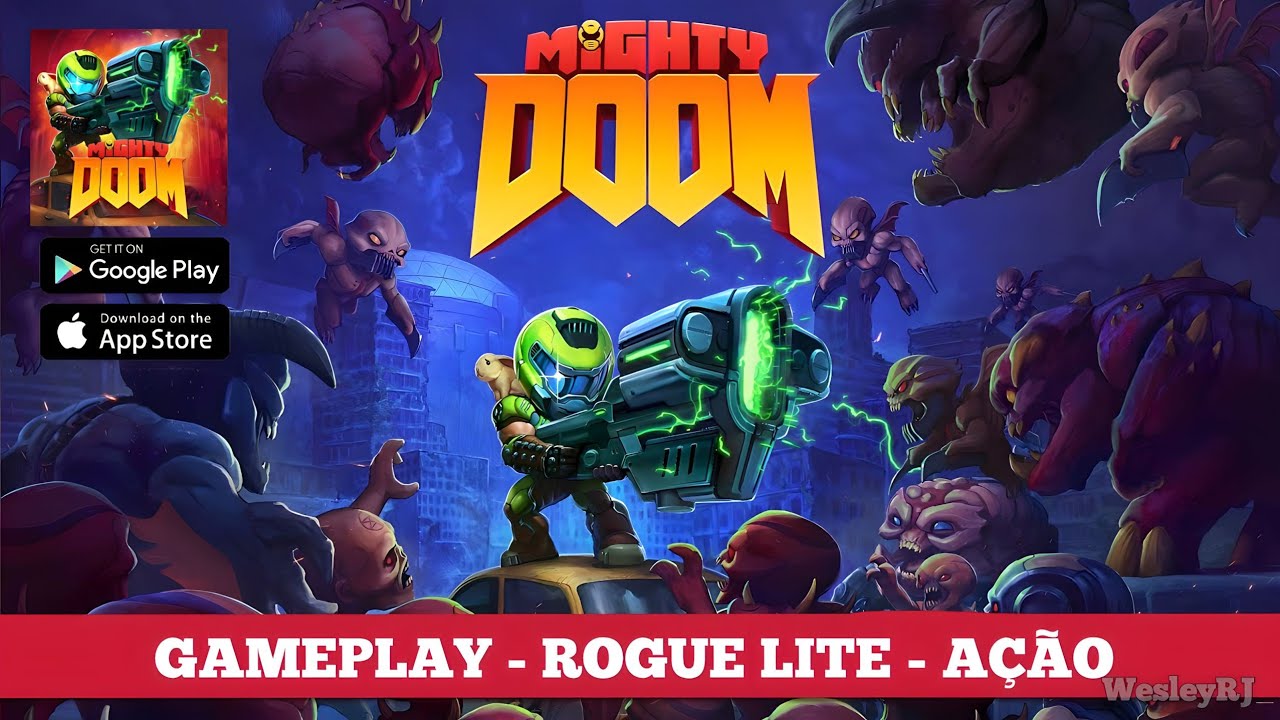 Mighty DOOM: LAN&Ccedil;AMENTO OFICIAL, Gameplay, a&ccedil;&atilde;o, tiro, rogue lite (Android/IOS) JOGO NOVO GR&Aacute;TIS!