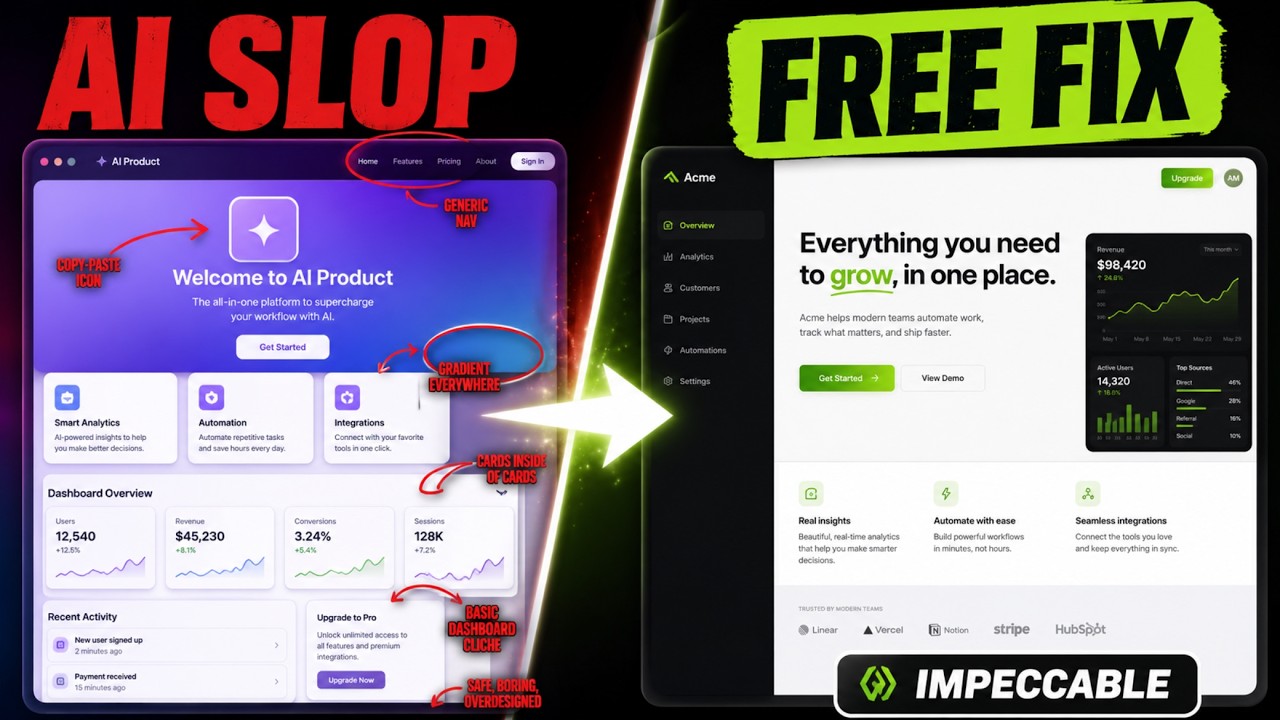 Why AI-Generated Design Always Looks Cheap &mdash; And the Free Fix (Impeccable)