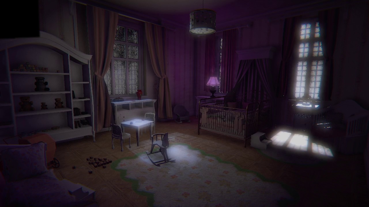 Video Game Ambience Asmr - (Layers of Fear) Childrens Bedroom | Rain & Thunder | Instrumental Music