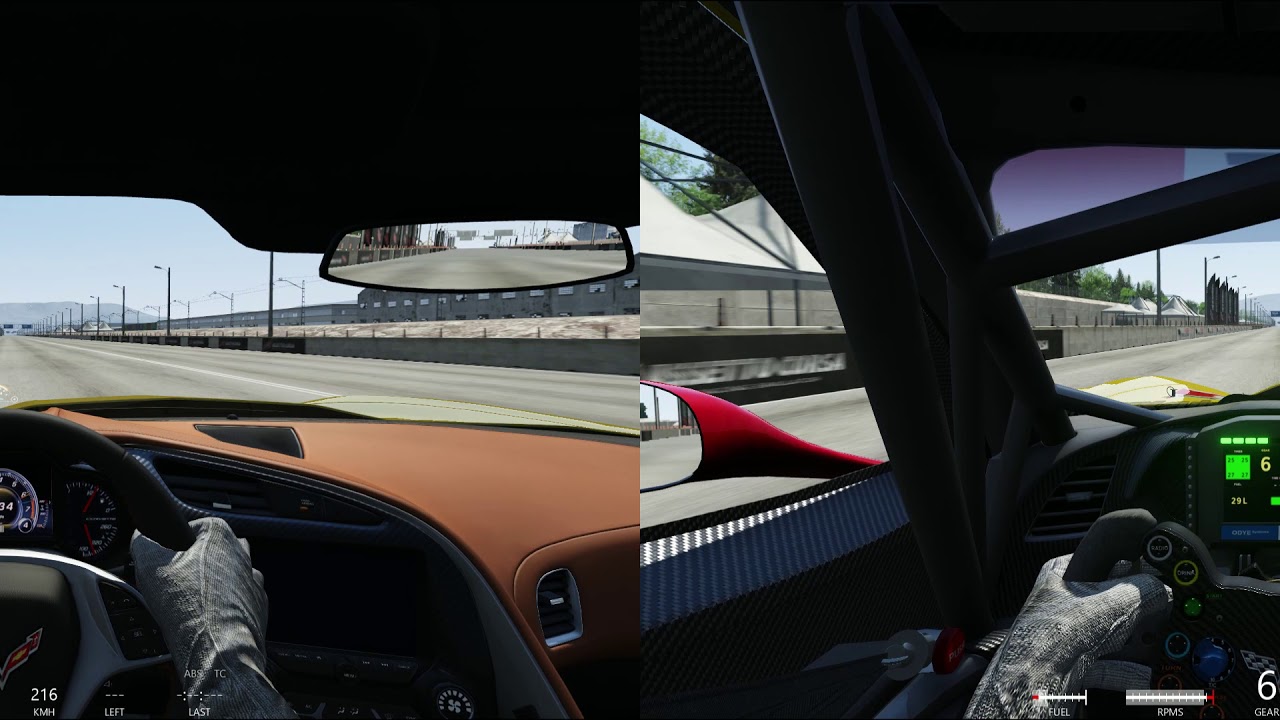 Drag Battle -  Corvette C7 Stingray vs Corvette C7.R