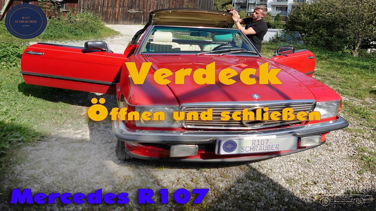 Mercedes Benz R107 - Verdeck öffnen und schließen #Mercedes #R107