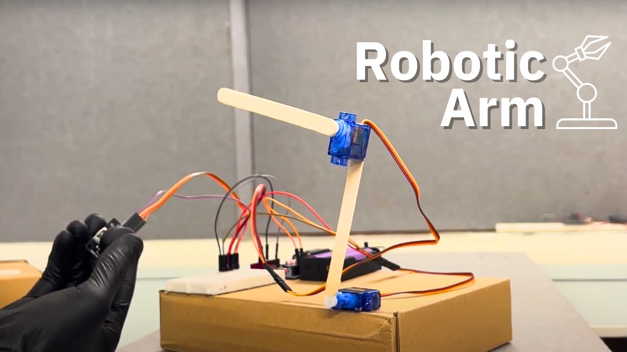 DIY AutoArm: интерактивная роботизированная рука с использованием Arduino UNO, сервоприводов и дж...