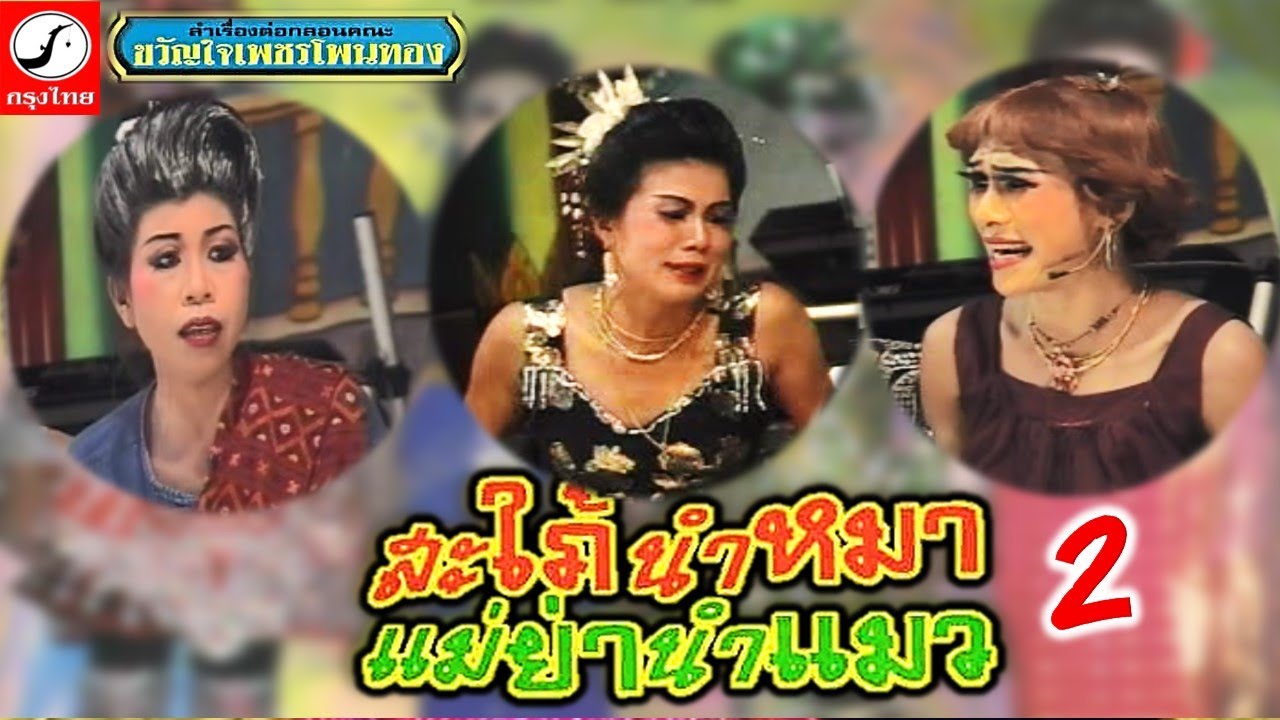 คณะขวัญใจเพชรโพนทอง ลำเรื่องต่อกลอน เรื่อง สะใภ้นำหมา แม่ย่านำแมว ตอน 2