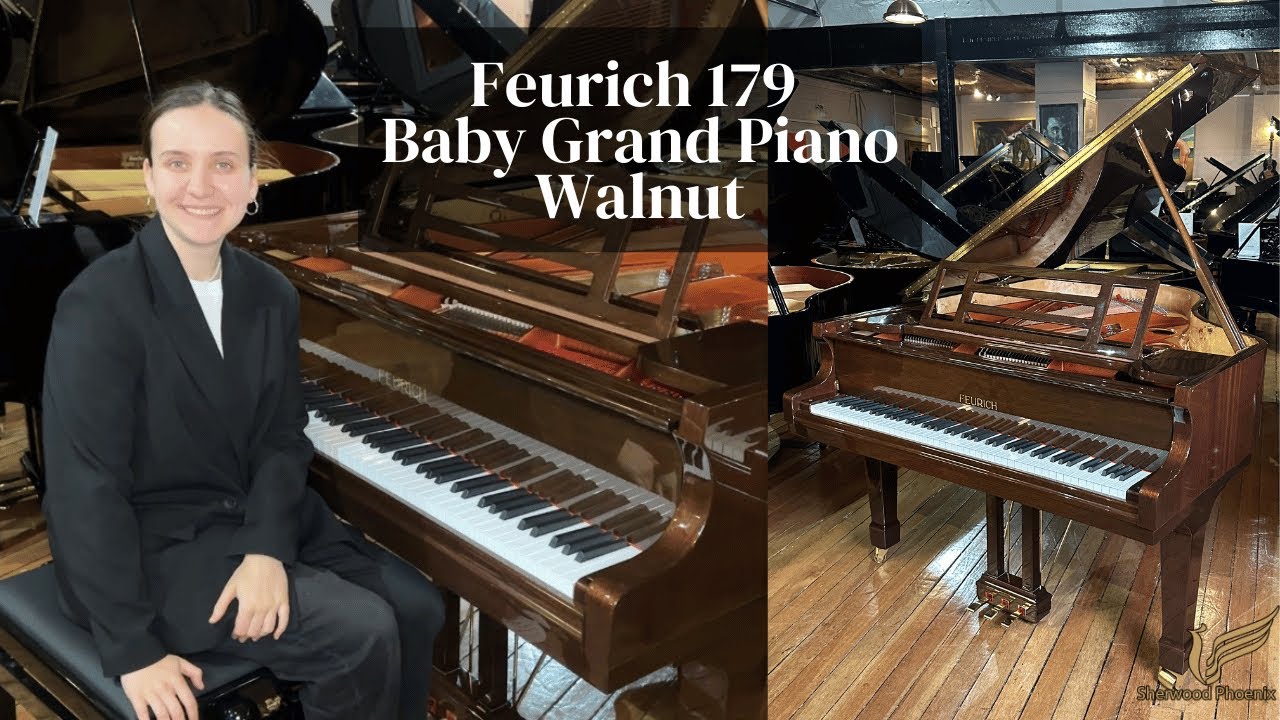 Feurich 179 Dynamic II Baby Grand Piano Walnut Polyester | Review & Demo | Sherwood Phoenix Pianos