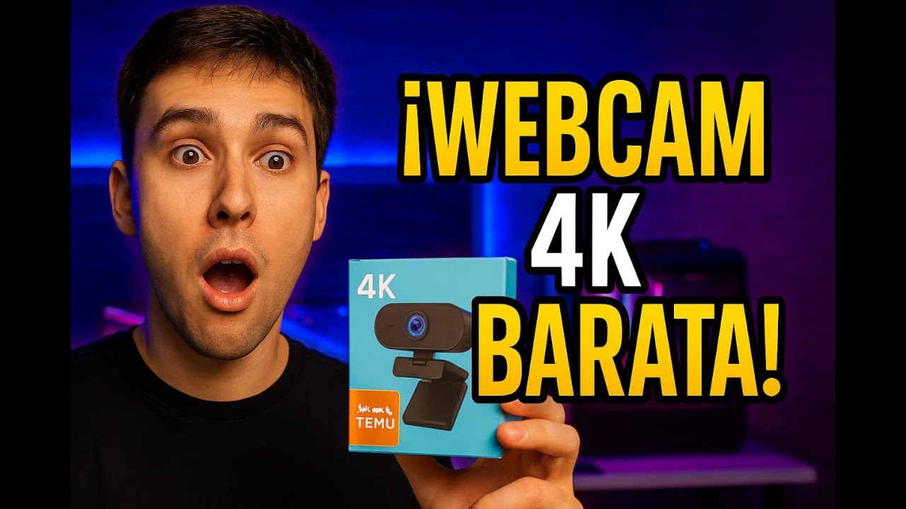 La camara 4K MAS BARATA de TEMU 😱 &iquest;VALE LA PENA? #temu #webcam