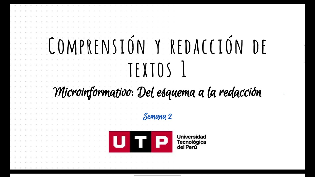 Del esquema a la redacción