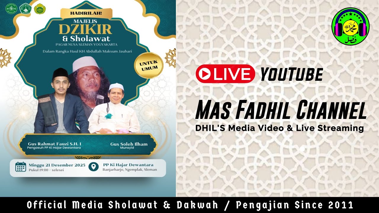 🔴 (LIVE) PAGAR NUSA BERSHOLAWAT BERSAMA GUS SHOLEH ELHAM || PP KI HAJAR DEWANTARA NGEMPLAK SLEMAN