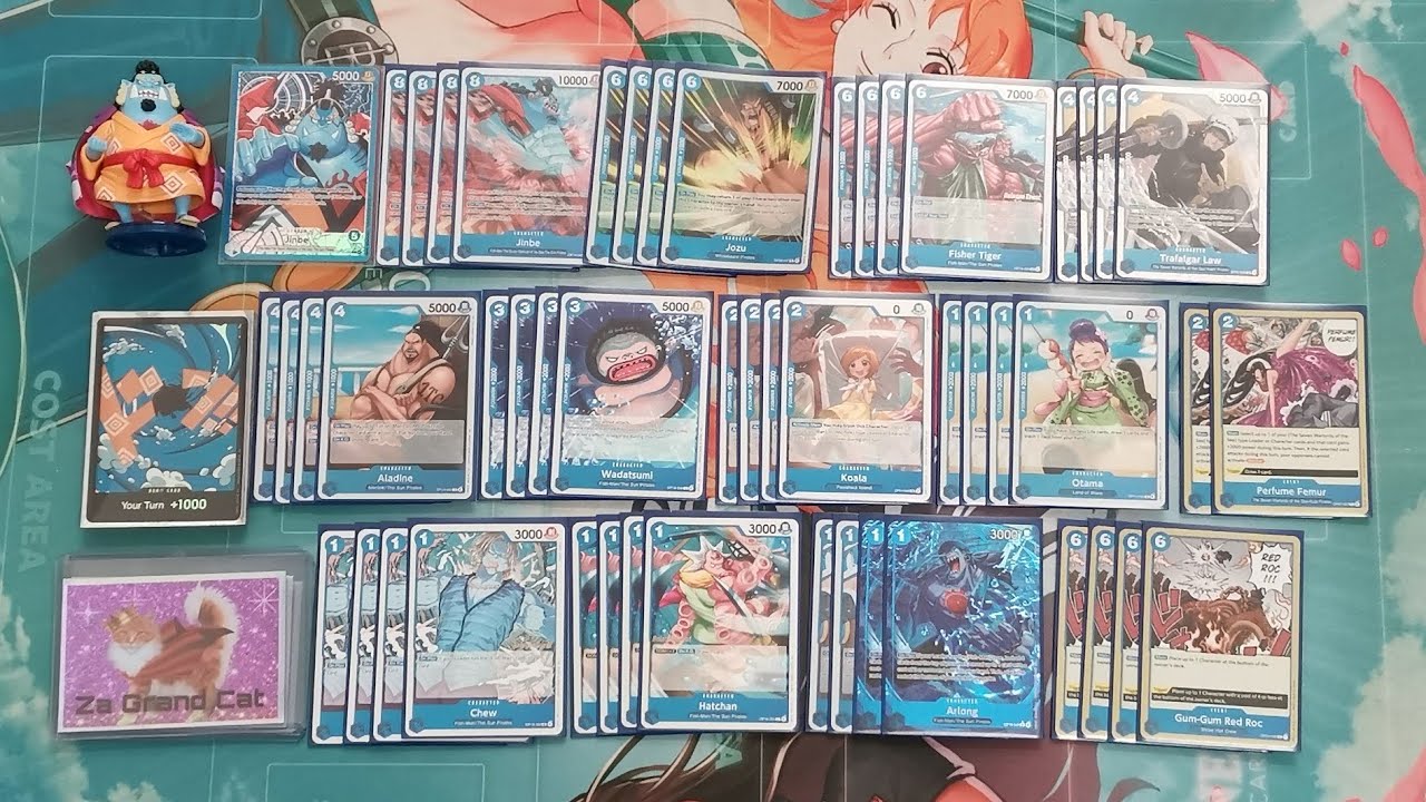 OP14 Синий Джинбе Рыбочеловек! Учебное пособие по составлению колоды One Piece TCG - Za Grand Cat...