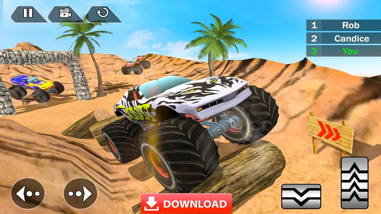 Monster Truck Race Android Gameplay HD - Gadi Wala Game