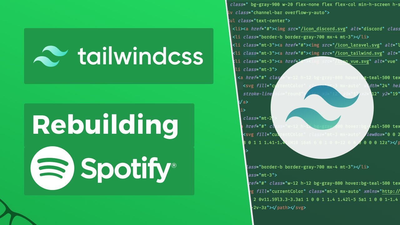 Rebuilding Spotify w/ Tailwind CSS v1.x