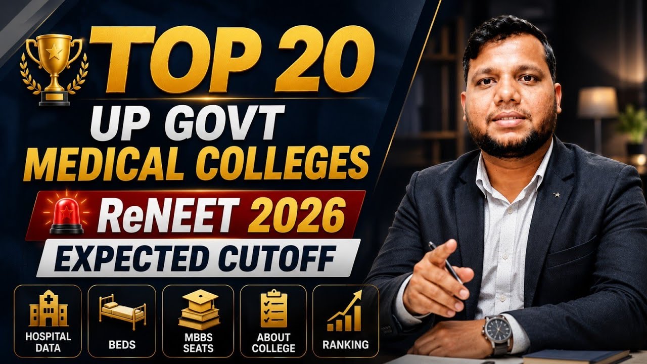 Top 20 UP Government Medical Colleges Expected Cutoff 2026 🔥 | Category Wise NEET UG Cutoff