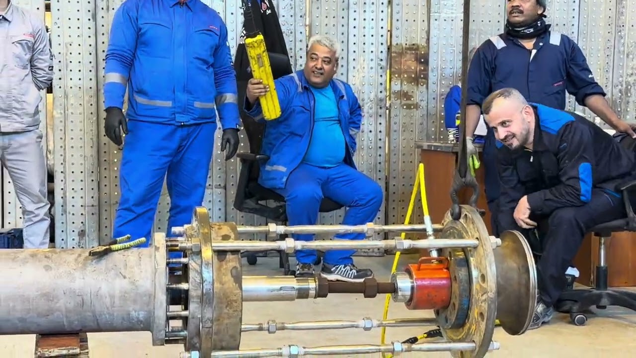 مصفى كربلاء / معدات دواره / فتح مضخه عموديه . 