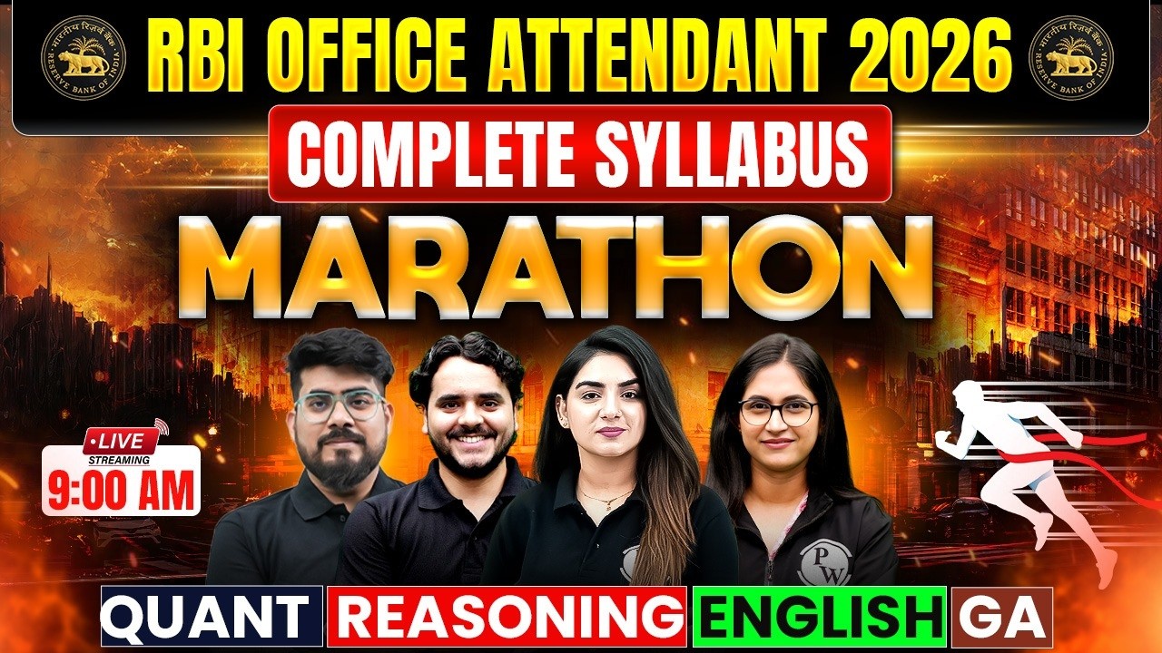 RBI Office Attendant 2026 | Complete Syllabus Revision | Maha Marathon 🔥 | Banking Wallah