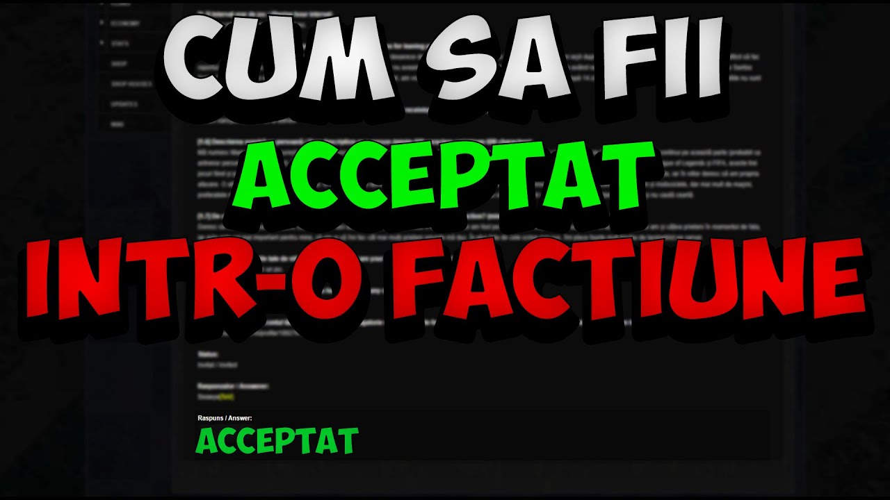 CUM SA FII ACCEPTAT INTR-O FACTIUNE PE B-ZONE? 100% [SA-MP #57]