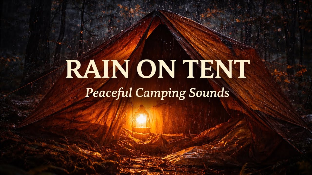 🍃 Rain on Tent for Study & Sleep | 2 Hours Black Screen 📺 ☔️