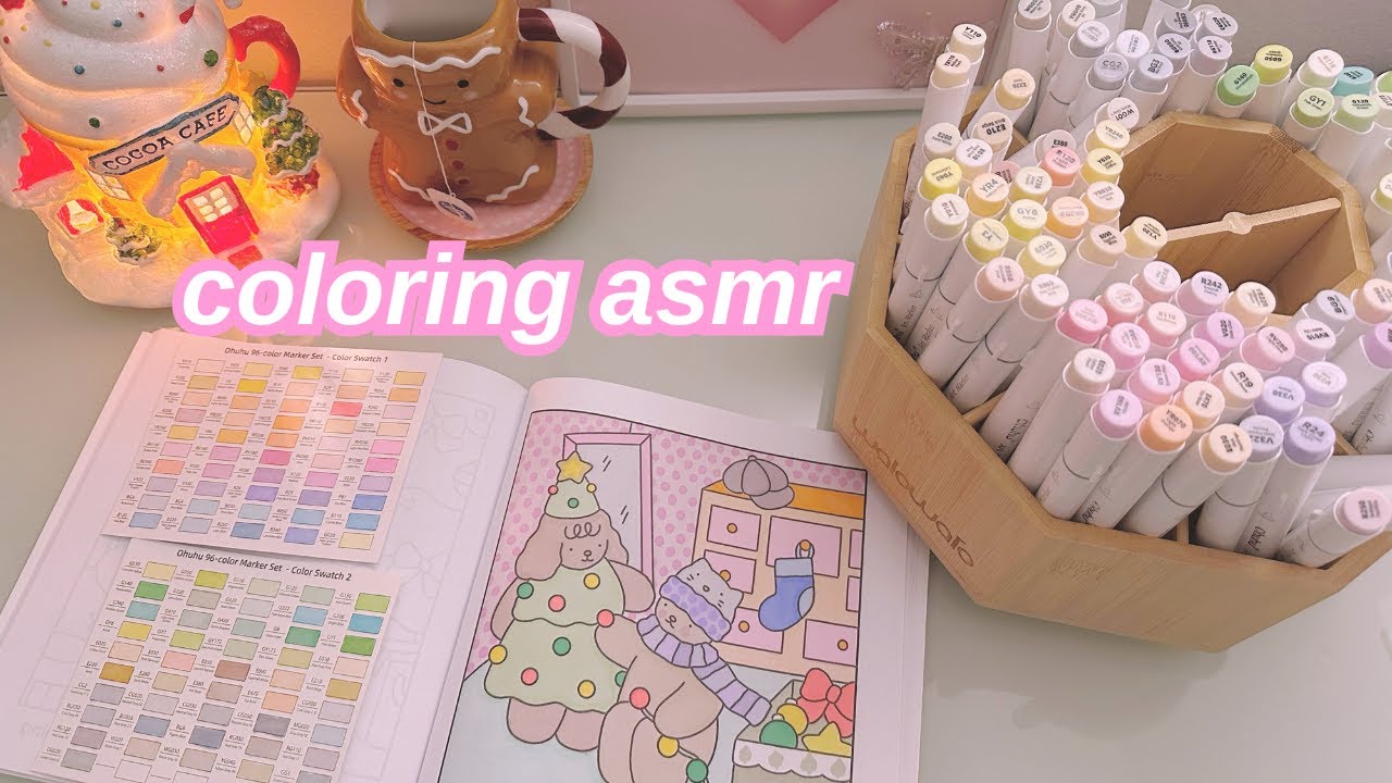 ASMR | ♥ Cozy color with me + chit chat ramble