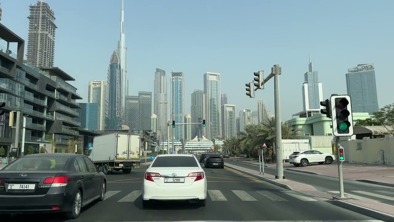 Box Park to Golf Estate | Dubai Luxury Drive 🇦🇪 no music, relaxing real sounds 
