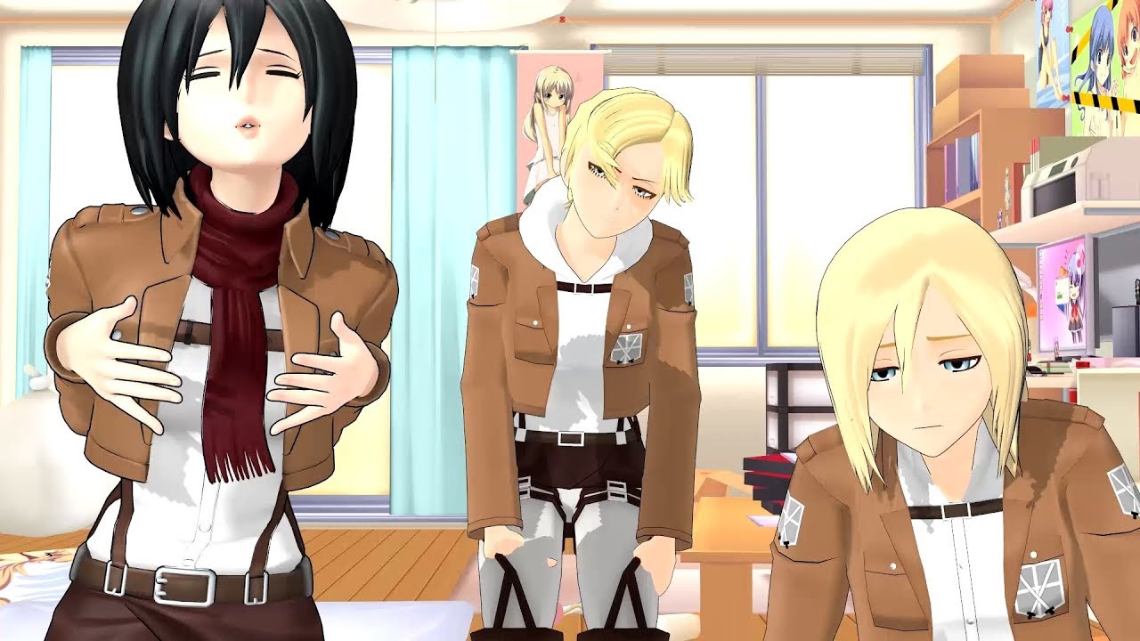 Mikasa, Historia, Annie, Everybody MMD