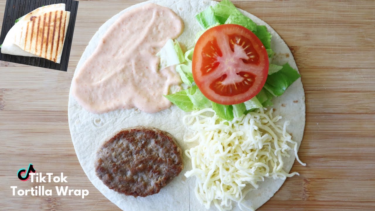 TIKTOK TORTILLA WRAP HACK | CHEESEBURGER WRAP!