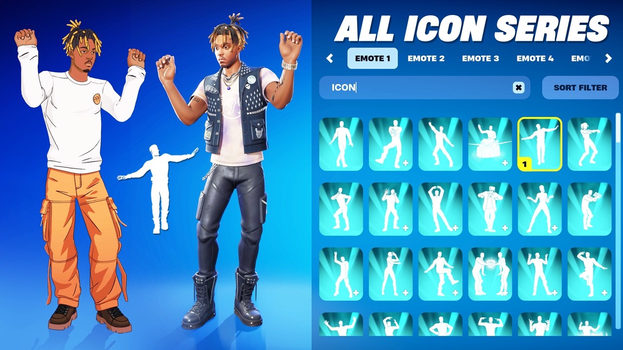 ВСЕ ТАНЦЫ ИЗ СЕРИИ ICON В FORTNITE (Juice WRLD, Lucid Dreams, Rap Monster, Godzilla, Eminem)