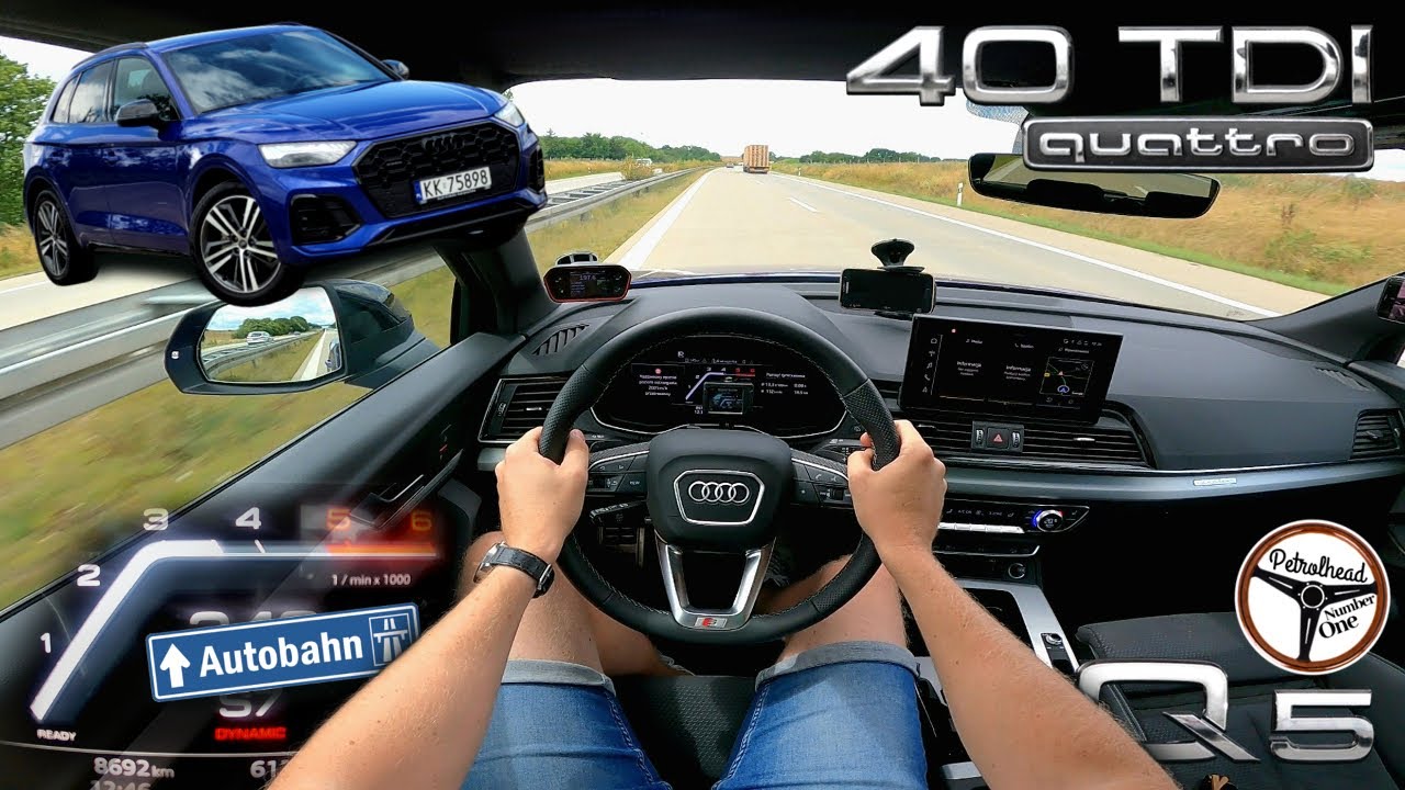 2022 Audi Q5 40 TDI (204 KM) | V-MAX, 100-200 km/h. Próba autostradowa i prezentacja. AUTOBAHN